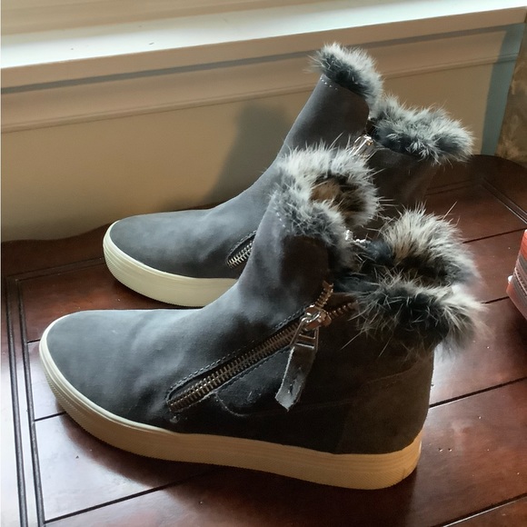 Dolce Vita Grey Suede Leather Boots 9.5 - Picture 2 of 9